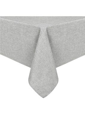 NEW Hiasan Faux Linen Rectangle Tablecloth - Lt Grey, wrinkle resistant.